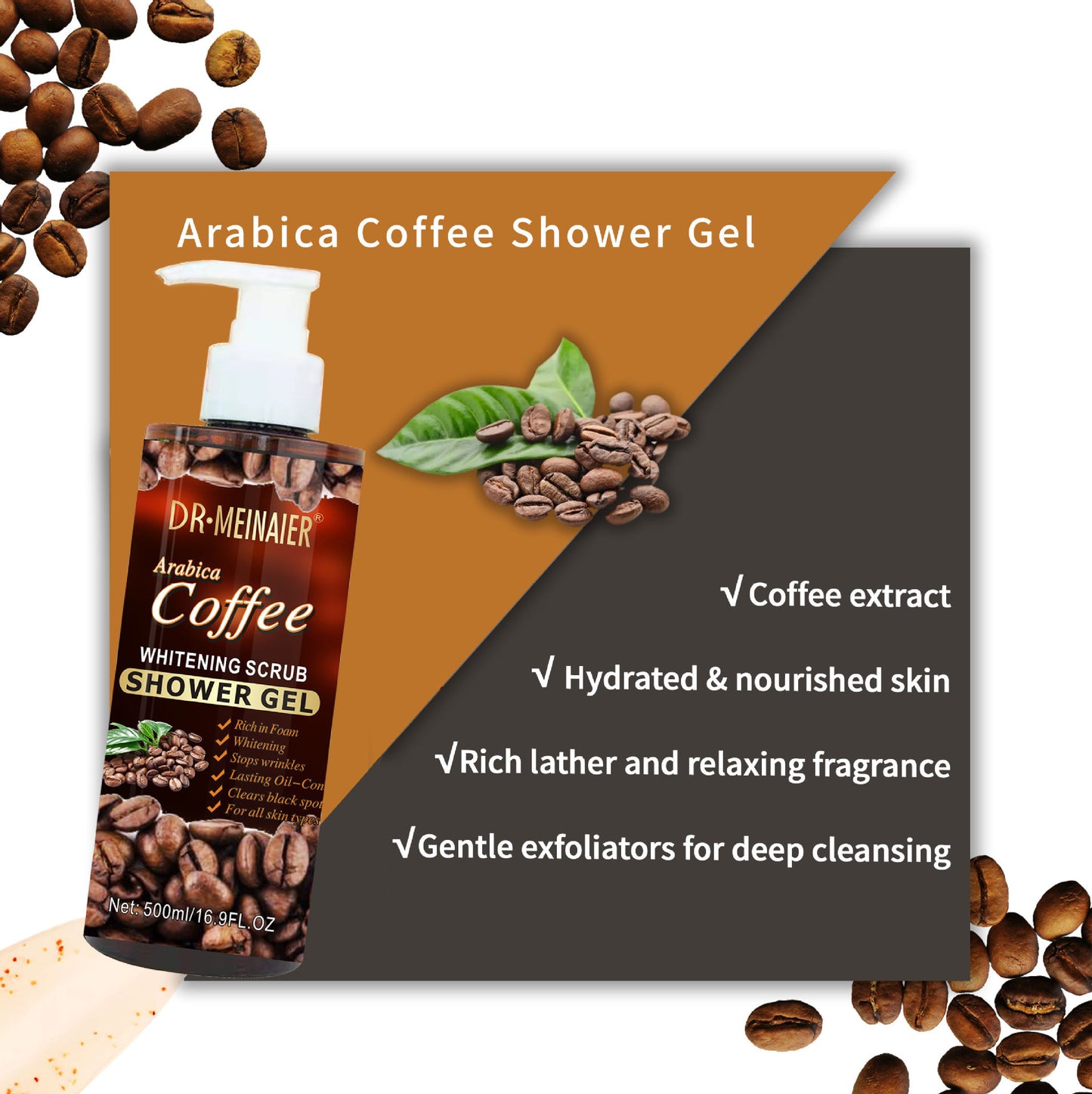 Coffee Brightening Shower Gel | Glow & Moisturize
