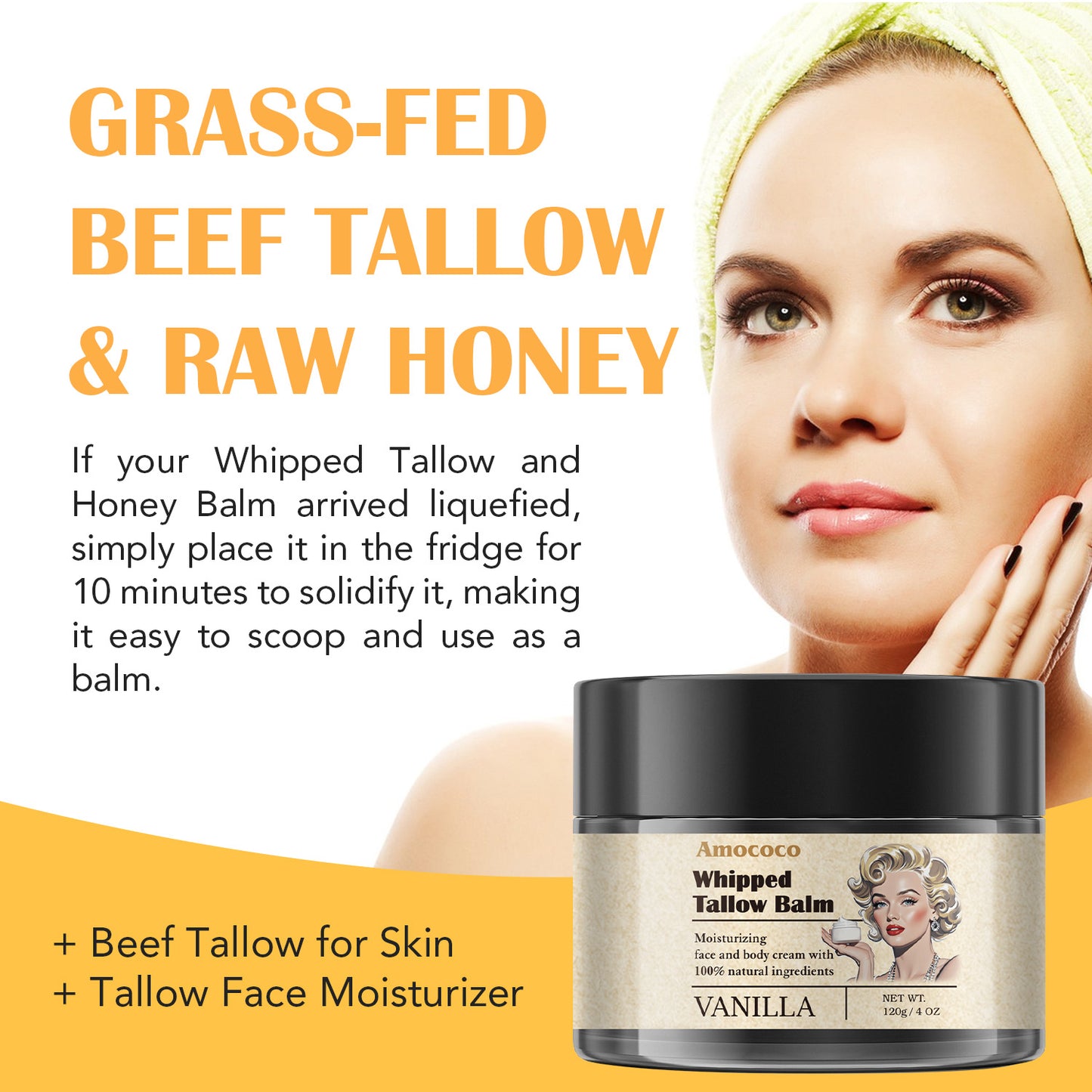 Whipped Tallow Balm | Deep Hydration & Soothing Natural Beauty Cream