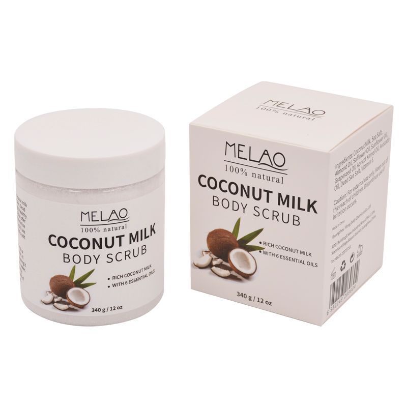 Coconut Milk Exfoliating Body Scrub Cream | Cleanse, Moisturize & Glow