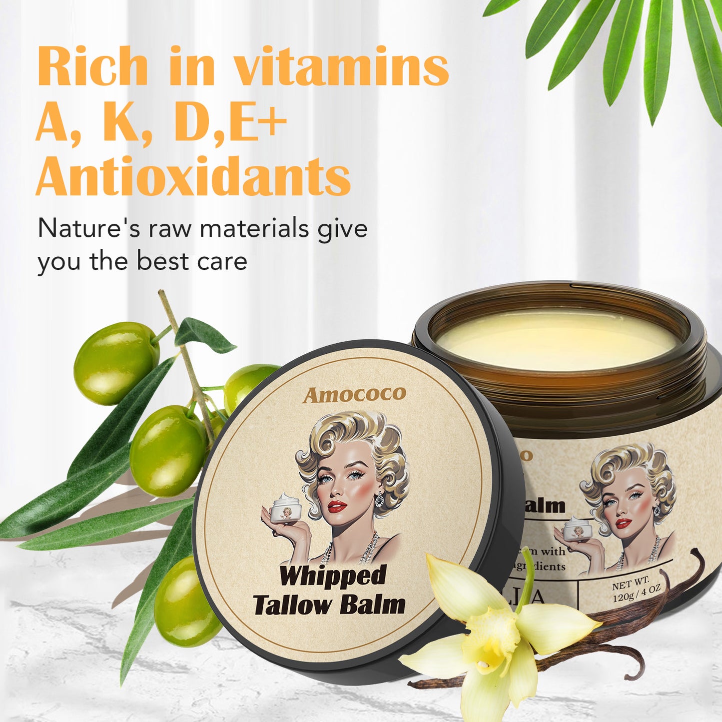 Whipped Tallow Balm | Deep Hydration & Soothing Natural Beauty Cream